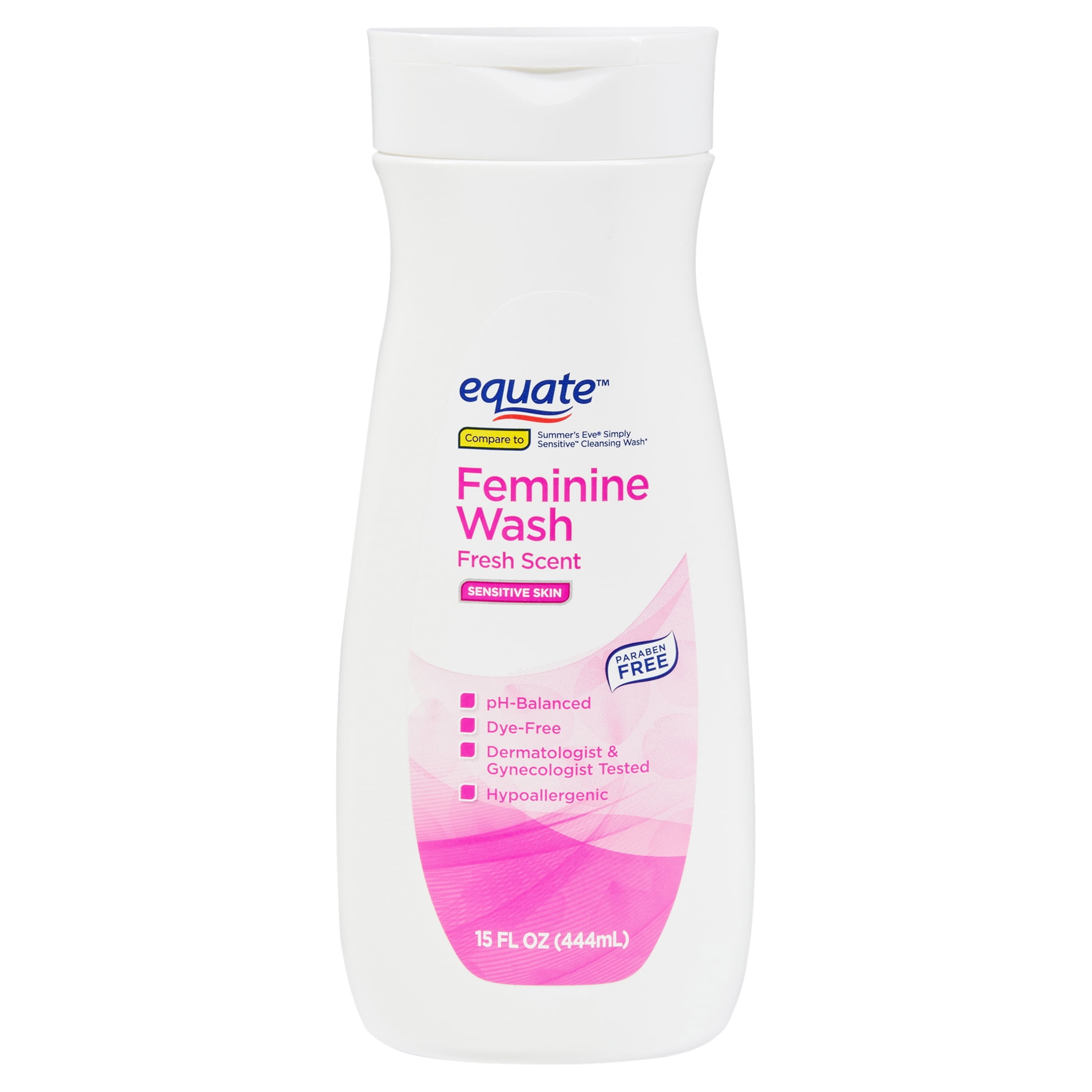 Equate Sensitive Skin Feminine Wash, Light & Clean Scent, 15 fl oz