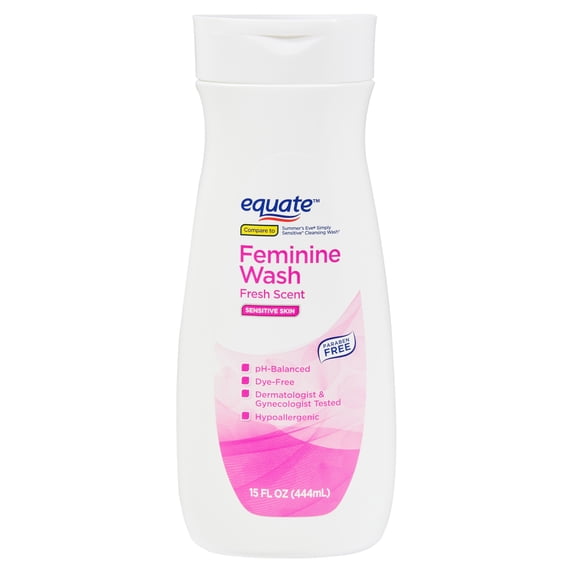 Equate Sensitive Skin Feminine Wash, Light & Clean Scent, 15 fl oz