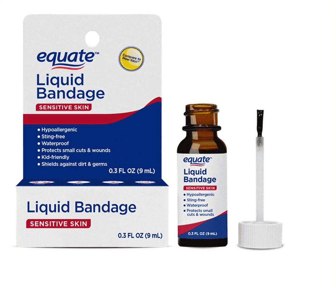 Equate Sensitive Skin Liquid Bandage, Topical Analgesic/Antiseptic for