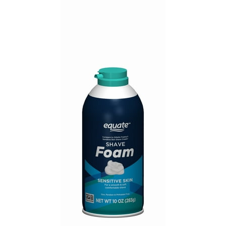 Equate Men's Shave Foam, Sensitive Skin, 10 oz, Compare to Gillette® Foamy® Sensitive Skin Shave Cream