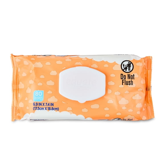 Equate Shea Butter Baby Wipes, 80 Count