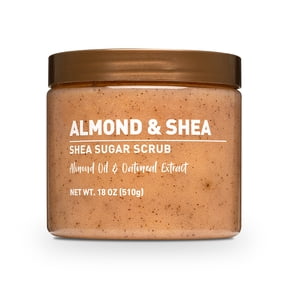 Shea Sugar Scrub, Almond and Shea, 18 oz