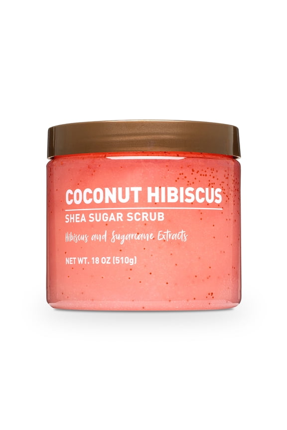 Shea Sugar Scrub, Coconut Hibiscus, 18 oz