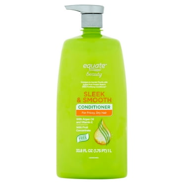 Equate Sleek & Smooth Conditioner for Frizzy & Dry Hair Care, 33.8 fl oz, Compare to Garnier® Fructis® with Active Fruit Protein Sleek & Shine Fortifying Conditioner