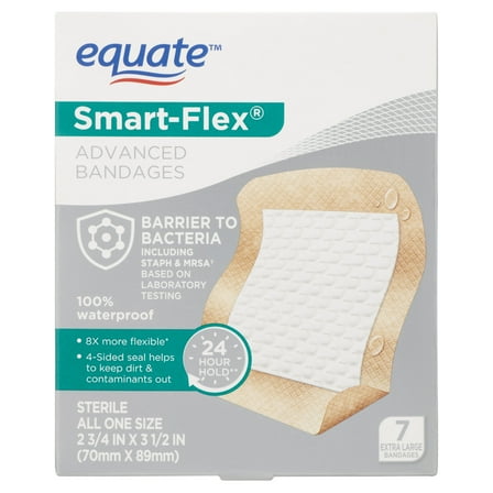 Equate Smart-Flex Advanced Bandages, Extra Large, 7 Count
