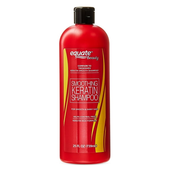 Equate Smoothing Keratin Shampoo for Hair Care to Control Frizz, 25 fl oz, Compare to Tresemme® Keratin Smooth Shampoo