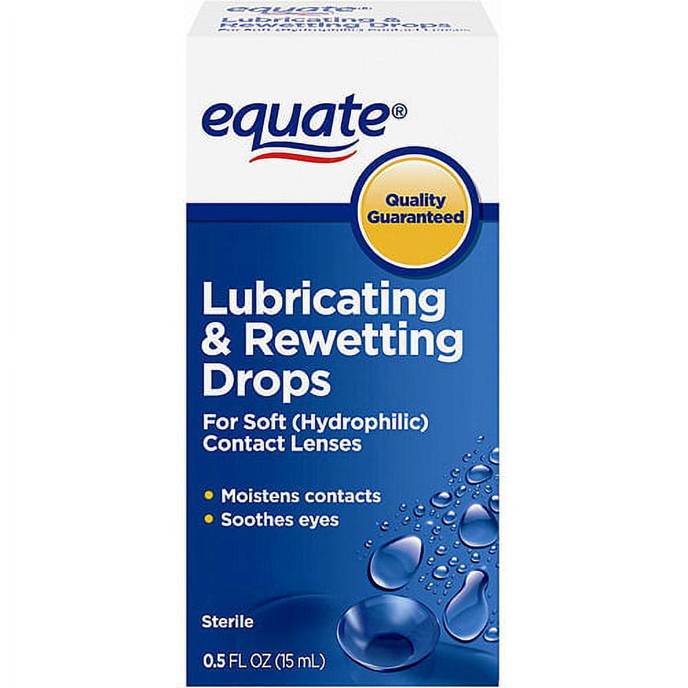 Equate Soft Contact Lens Lubricating & Rewetting Drops, 0.5 fl oz