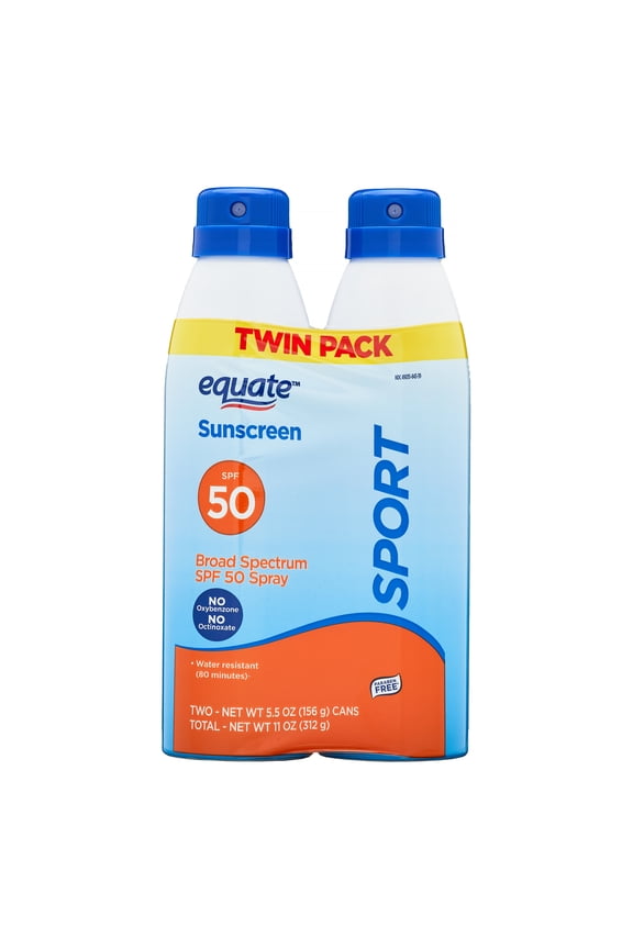 Sport Broad Spectrum Sunscreen, SPF 50, Twin Pack