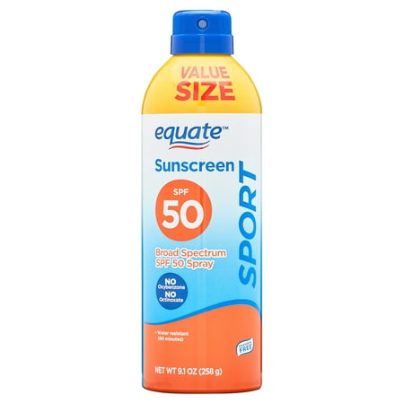 Equate Sport Broad Spectrum Sunscreen Spray Value Size, SPF 50, 9.1 oz
