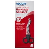 Equate Stainless Steel Bandage Scissors, 1 Count HSA/FSA Eligible ...