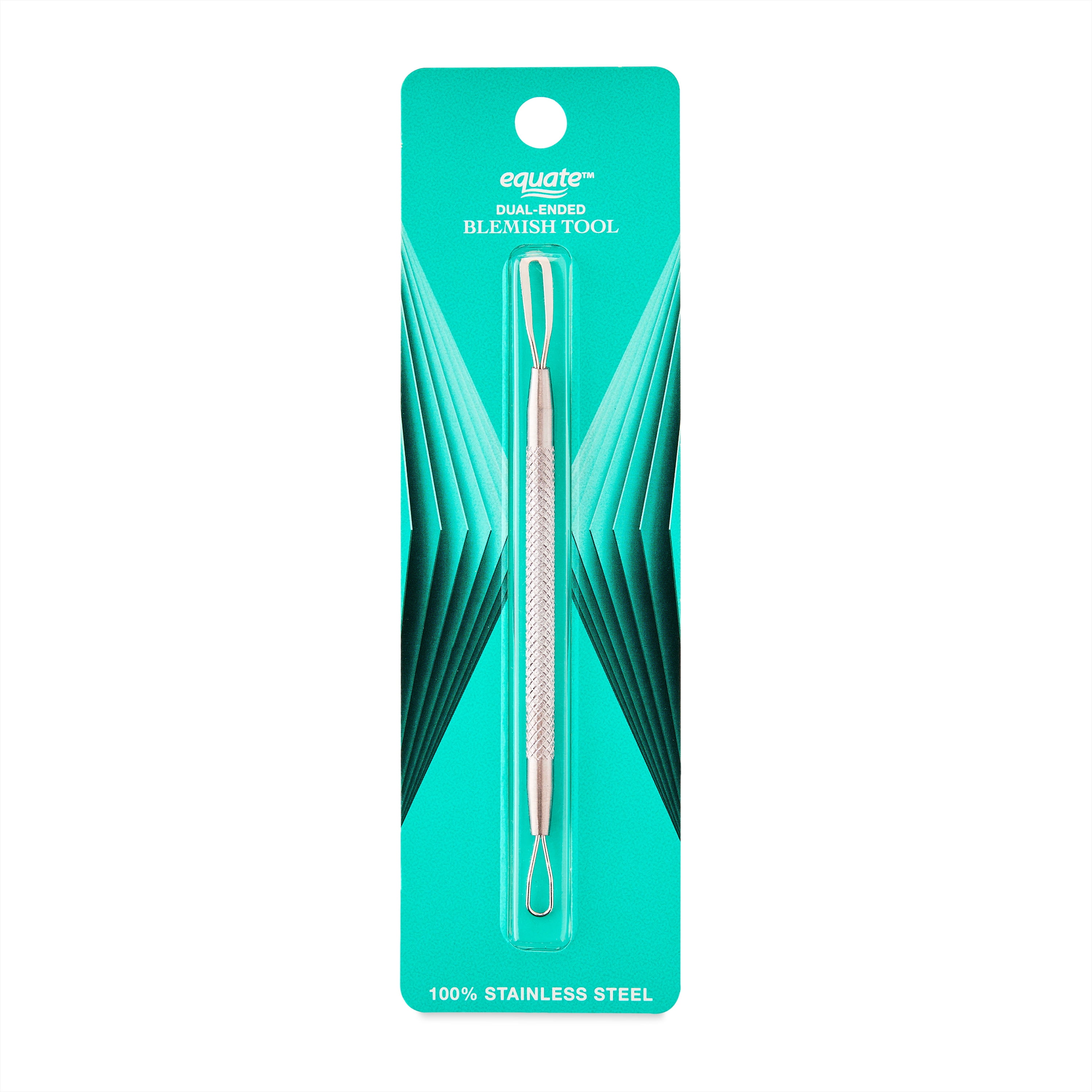Equate Stainless Steel Dual-Ended Blemish and Pimple Extractor Tool, 1 Count
