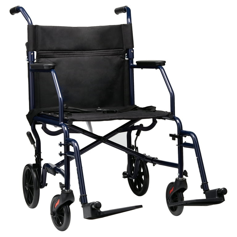 Equate Steel Folding Transport Wheelchair with 19