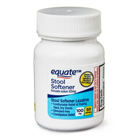 Equate Stool Softener Laxative Soft gels for Constipation, 50 Count