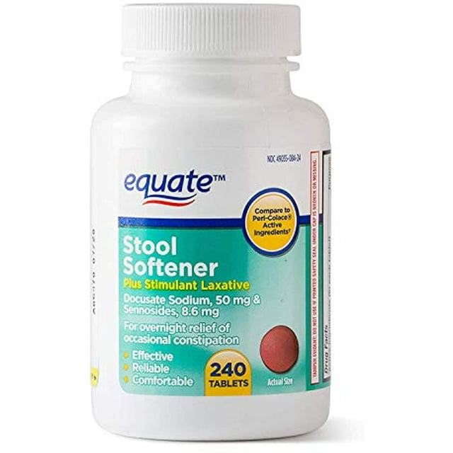 Equate - Stool Softener with Stimulant Laxative, 240 Tablets - Walmart.com