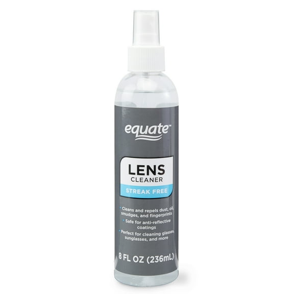 Equate Streak-Free Lens Cleaner, 8 oz Spray Bottle, 1 Count
