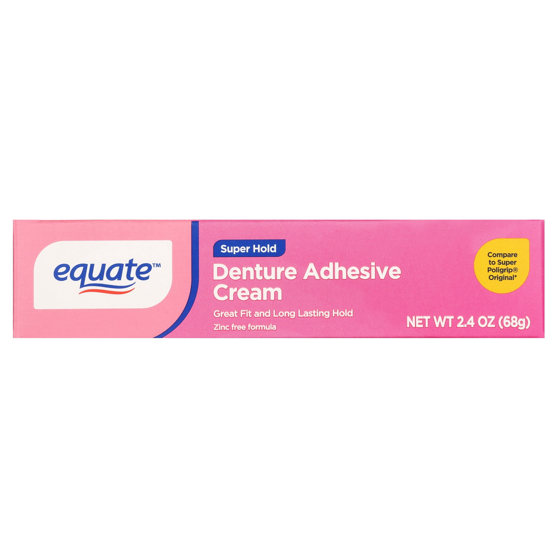 Equate Super Hold Denture Adhesive Cream, 2.4 oz