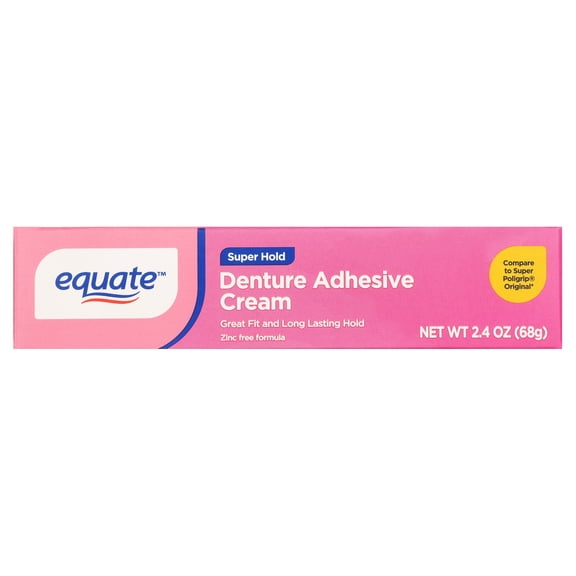 Equate Super Hold Denture Adhesive Cream, 2.4 oz