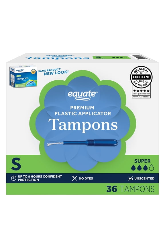 Super Absorbency Unscented Tampons with Plastic Applicators, 36 Ct