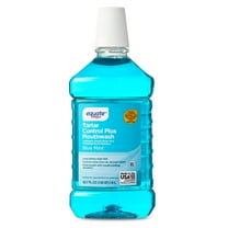 Equate Blue Mint Tartar Control Plus Antiseptic Mouthwash for Bad Breath & Plaque Oral Care, 1.5 L, Compare to Listerine® Ultraclean® Cool Mint® Antiseptic Mouthwash Active Ingredients