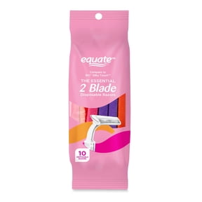 Equate Women's 2-Blade Disposable Razors, Color May Vary, 10 Count
