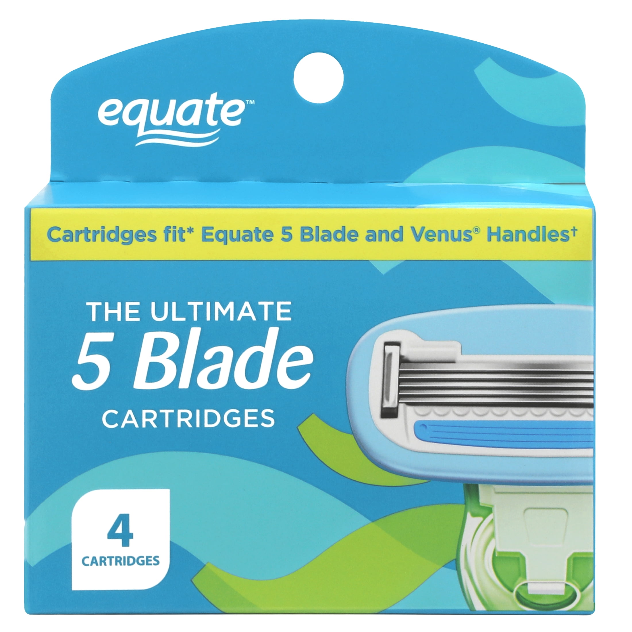 Equate Women's 5 Blade Refills, Cartridges Fit Equate 5 Blade & Gillette Venus Handles (4 Count)