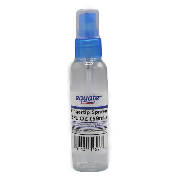 Equate Fingertip Spray Bottle for Travel, Color May Vary, 2 fl oz