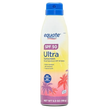 (2 pack) Equate Ultra Broad Spectrum Sunscreen Spray, SPF 50, 5.5 oz