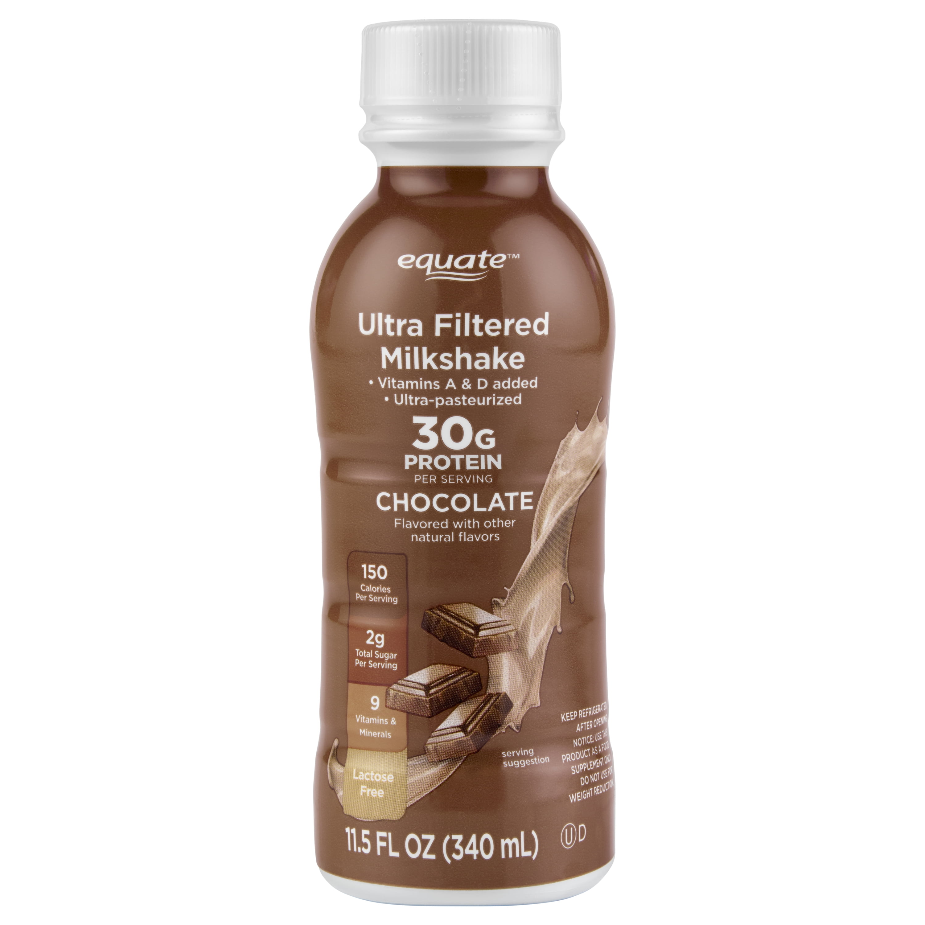 Equate Ultra-Filtered Protein Milkshake, Chocolate, 11.5 fl oz