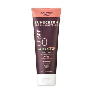 Equate Ultra Light Broad Spectrum Sunscreen Lotion for All Skin Tones, SPF 50, 8 fl oz