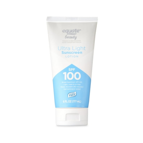 Equate Ultra Light Sunscreen Lotion, SPF 100, 6 fl oz