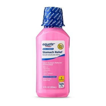 Equate Ultra Strength Upset Stomach Relief Bismuth Liquid, 12 fl oz, Compare to Pepto-Bismol® Ultra Active Ingredient
