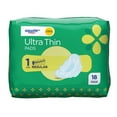 Equate Ultra Thin Pads with FlexiWings, Unscented, Regular, Size 1 (18