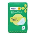 Equate Ultra Thin Pads with FlexiWings, Unscented, Regular, Size 1 (36