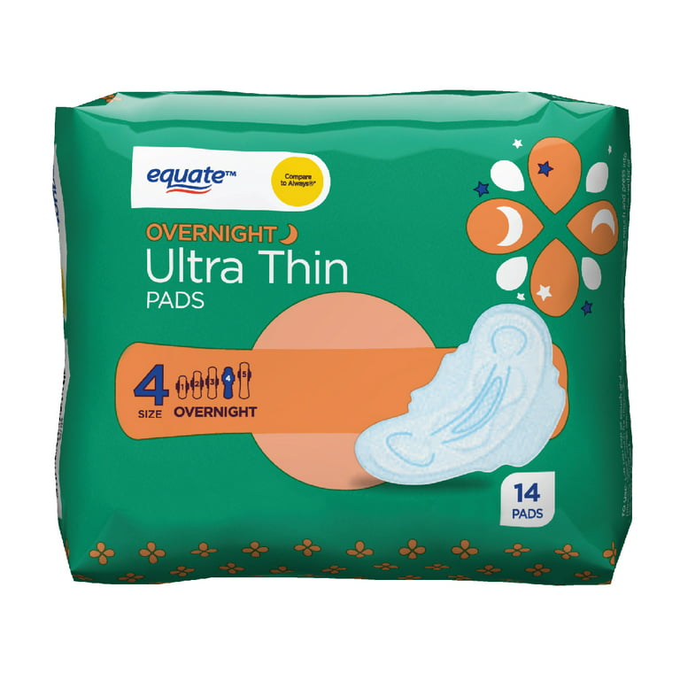 https://i5.walmartimages.com/seo/Equate-Ultra-Thin-Pads-with-Wings-Overnight-Unscented-14-ct_30d93d06-bcdf-4d2e-bae2-e1b1de229e78.d08a0e8b82499b4740260ff1664f8806.jpeg?odnHeight=768&odnWidth=768&odnBg=FFFFFF