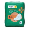 Equate Ultra Thin Pads with Wings, Unscented, Overnight, Size 4 (38