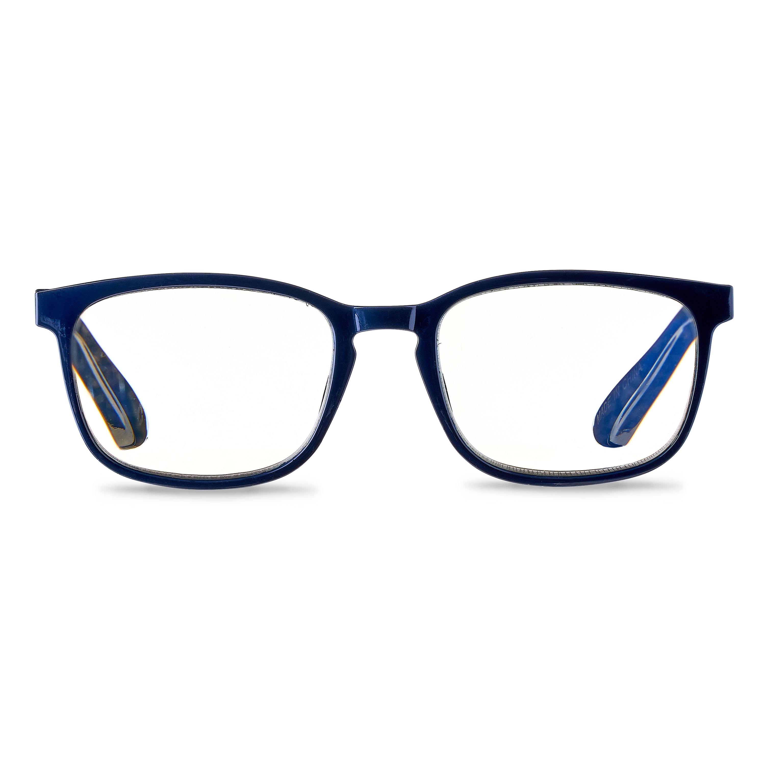 Equate Unisex Pike Bluelight Reading Glasses with Case, Dark Grey Blue