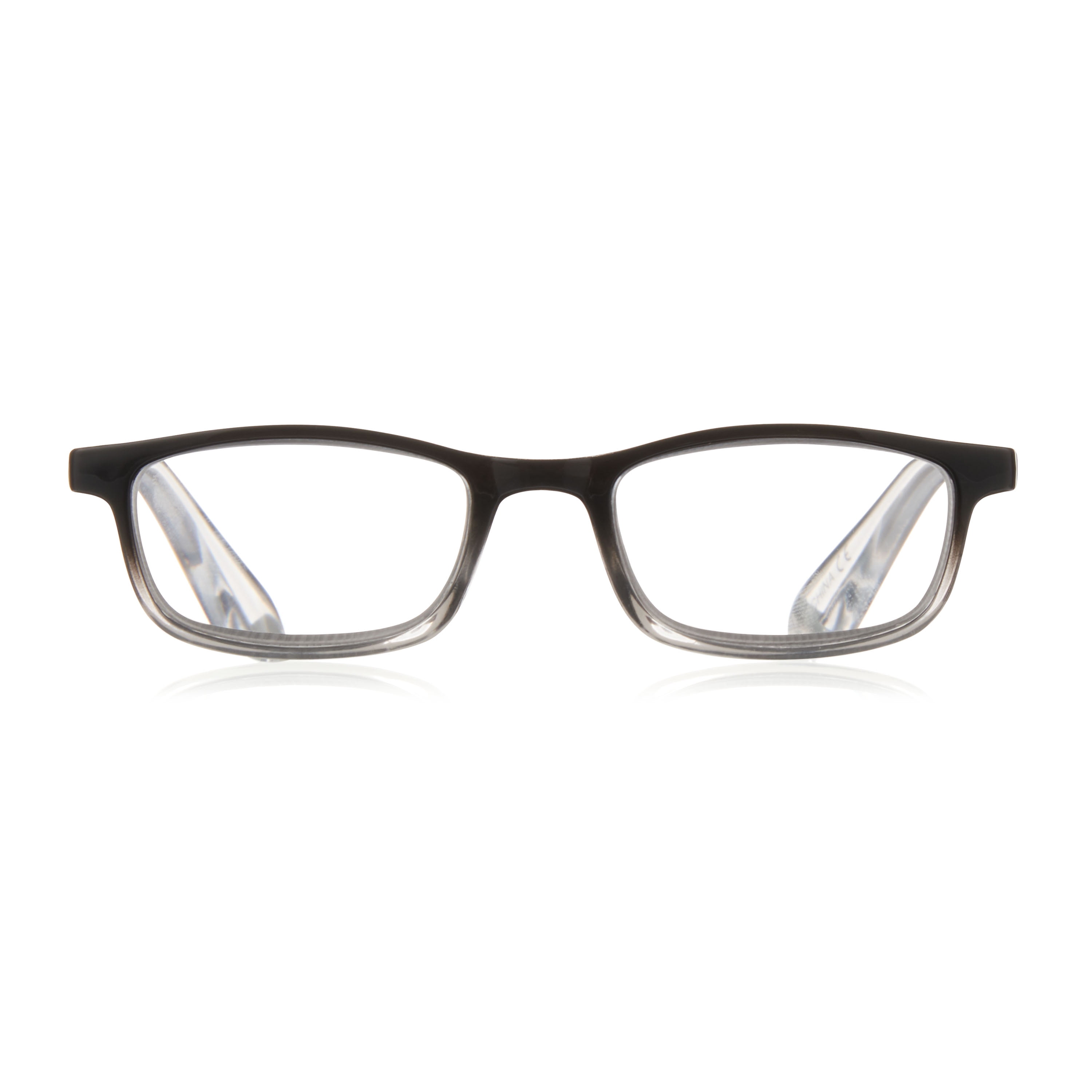 Equate Unisex Reader Glasses with Case, Plastic Lens, Black and Clear ...