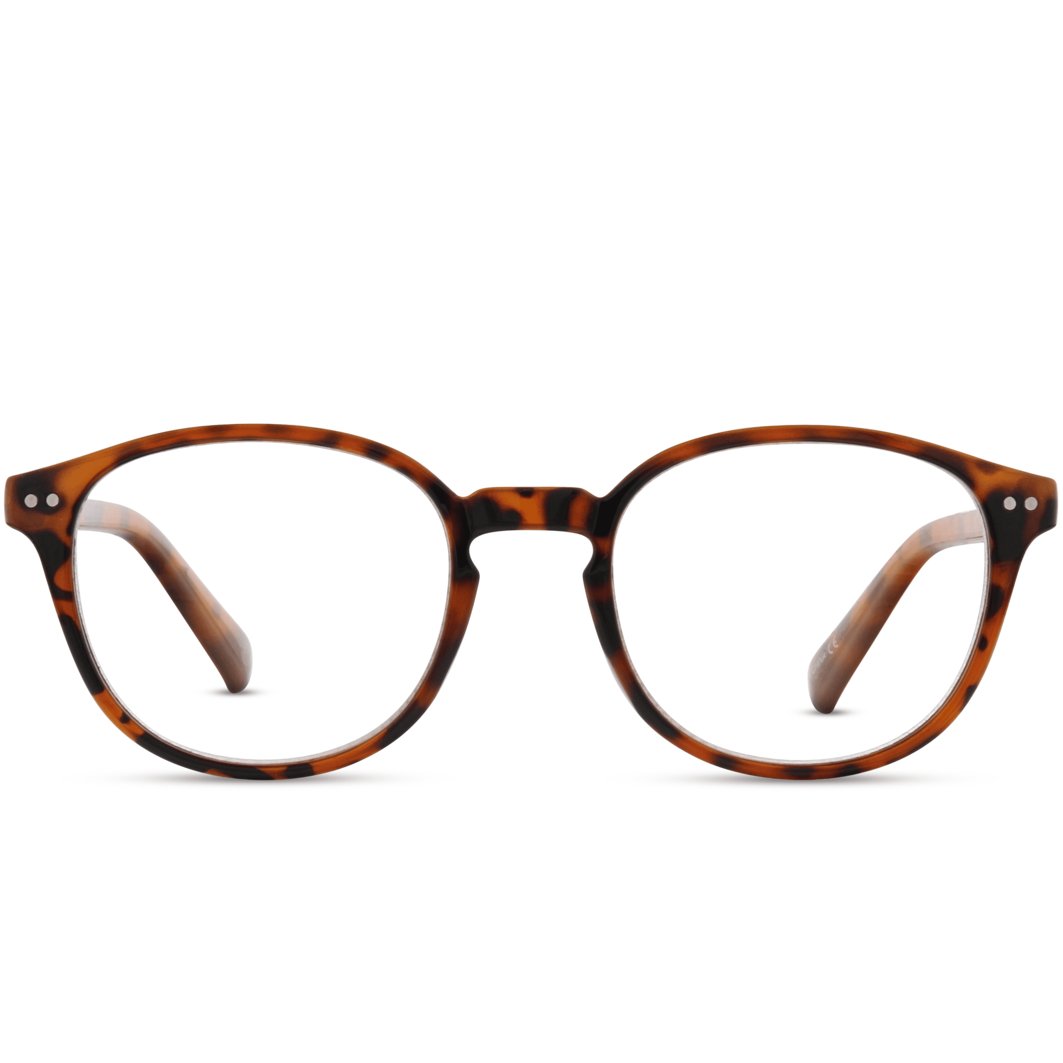 Equate Unisex Reader Glasses with Case, Plastic Lens, Tortoise Color, +1.75