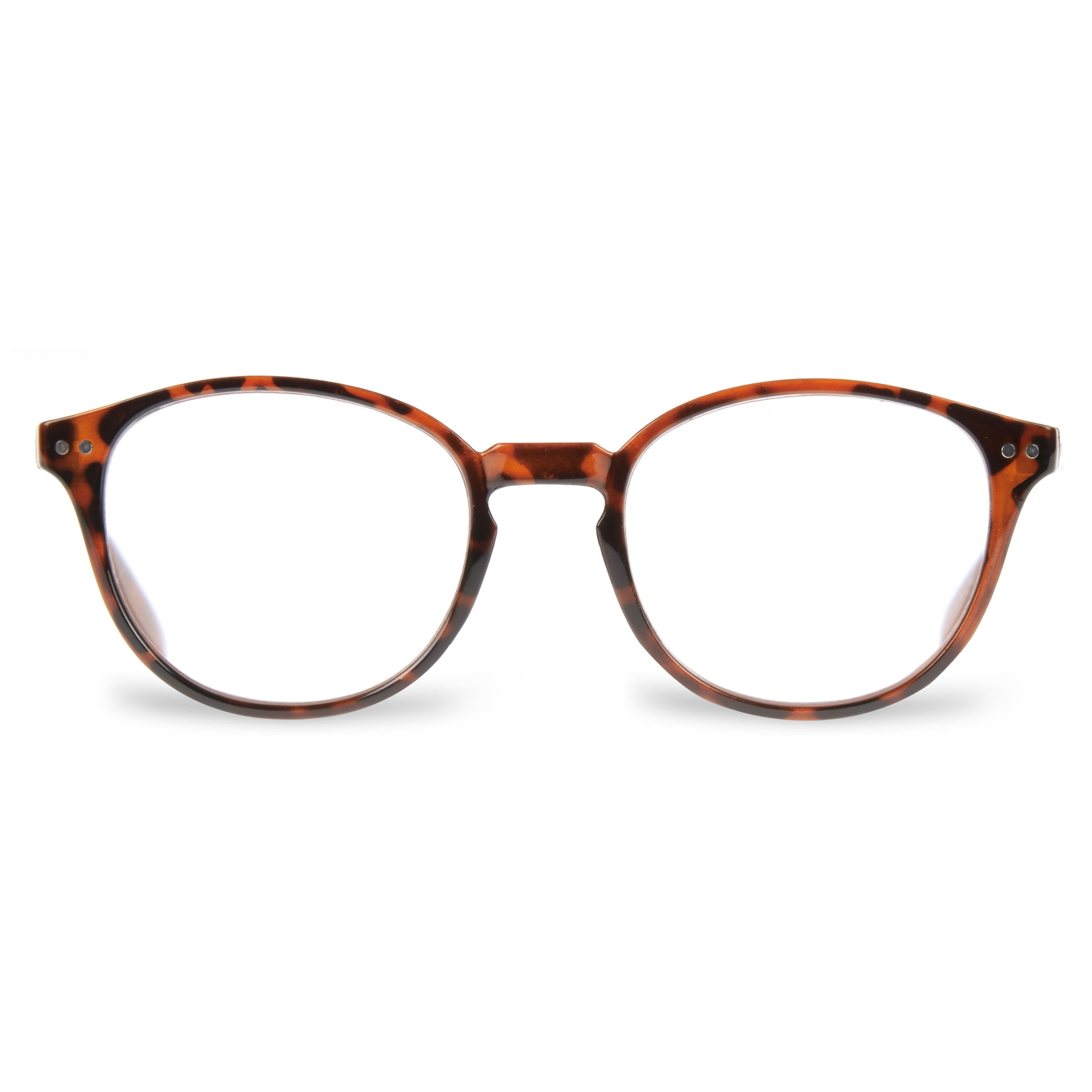 Equate Unisex Reader Glasses with Case, Plastic Lens, Tortoise Color