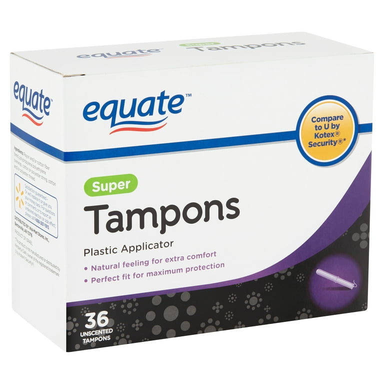 Equate Unscented Tampons, Super, 36 Count 
