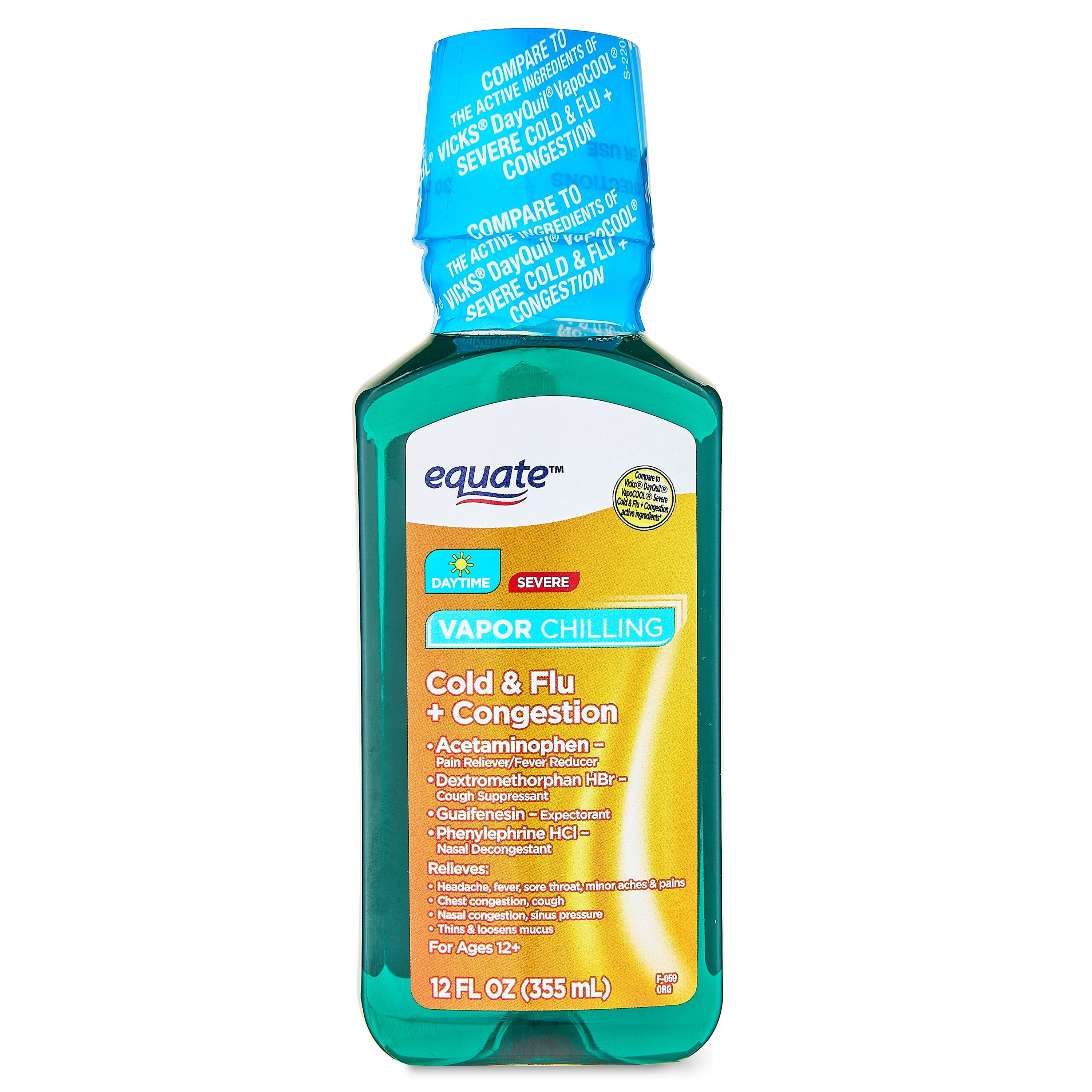 Equate Vapor Chilling Daytime Severe Cold and Flu + Congestion, 12 fl