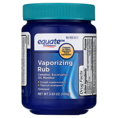 Equate Vaporizing Rub Ointment, 3.53 oz, Compare to Vicks® VapoRub® Active Ingredients
