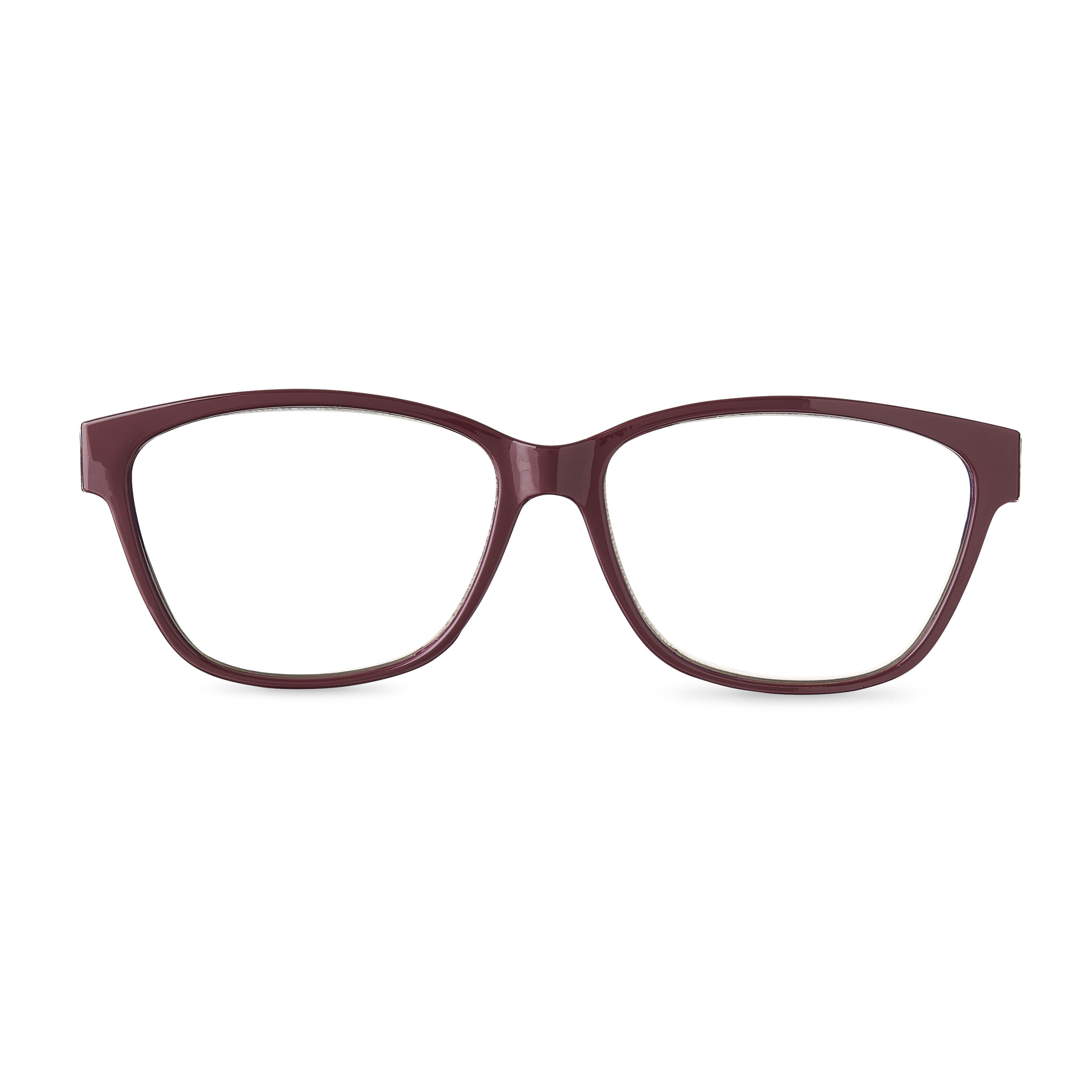 Equate Varuna Bluelight Reading Glasses with Case, Burgundy, +1.50