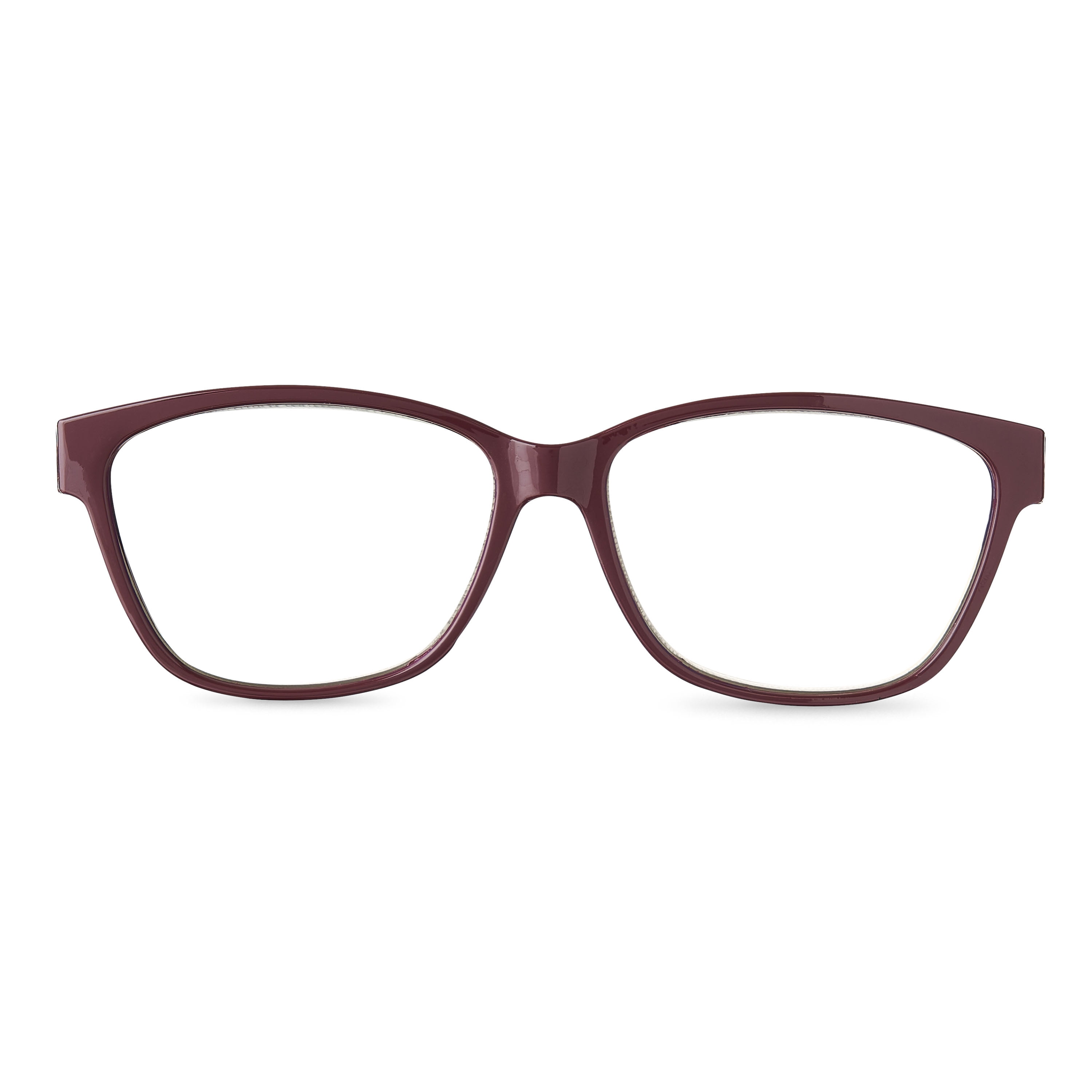 Equate Varuna Bluelight Reading Glasses with Case, Burgundy, +2.00