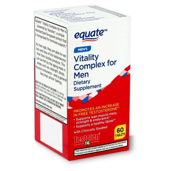 Equate Vitality Complex for Men Dietary Supplement, 60 count