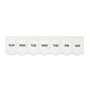 Equate Weekly Pill Planner, Portable Medicine Box with 7 Compartments, Travel-Friendly,