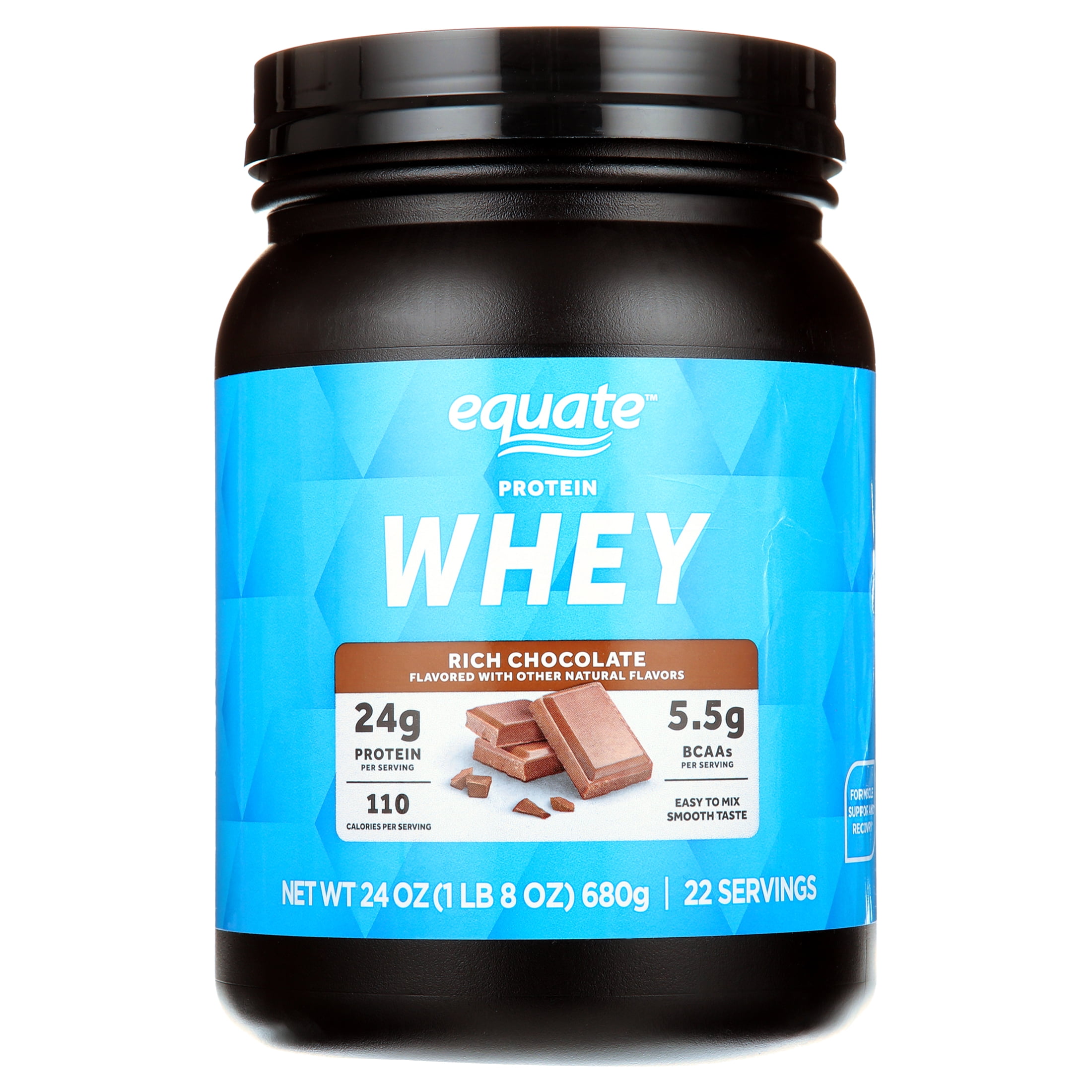 Equate Whey Protein Powder, Rich Chocolate, 24 oz