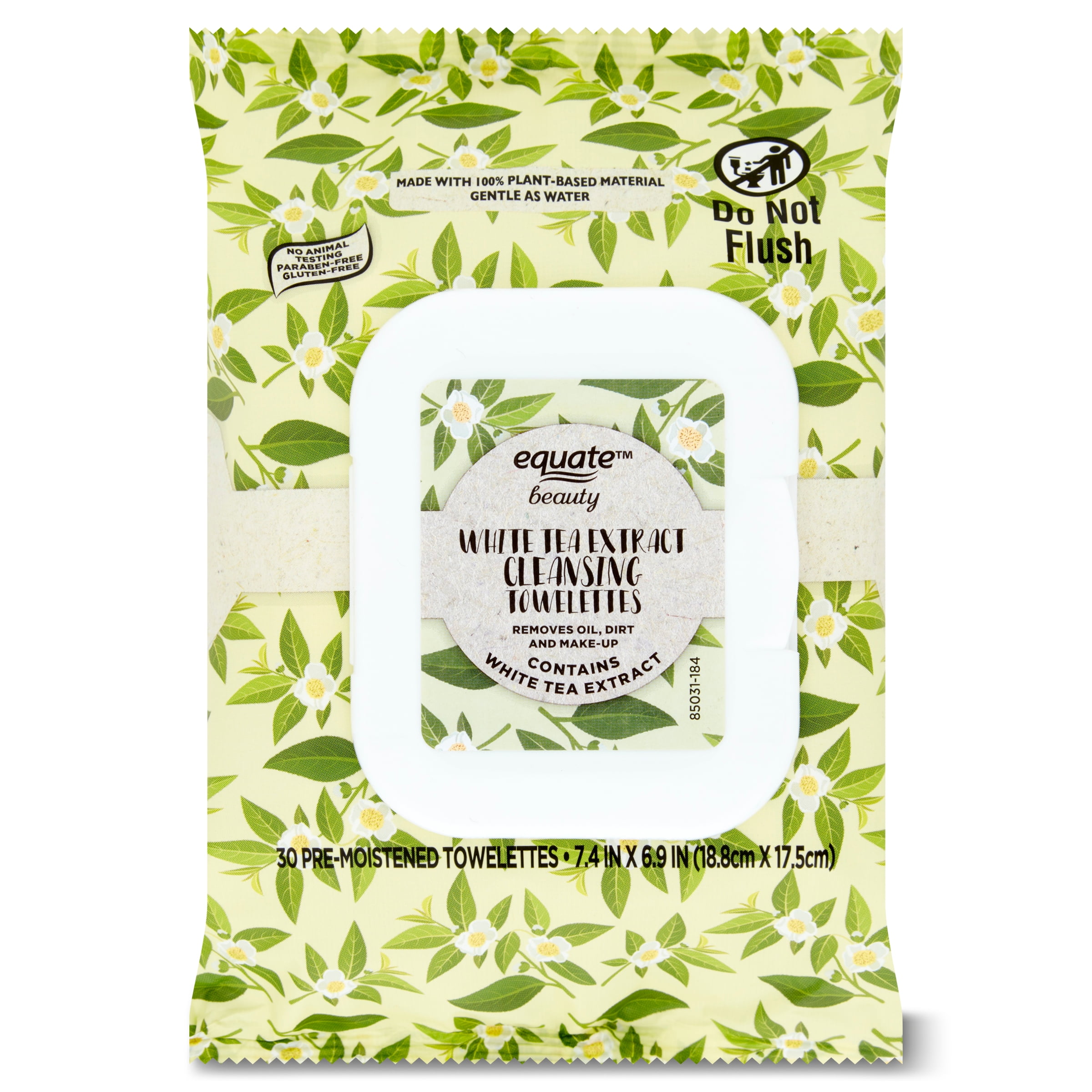 Equate White Tea Makeup Remover Cleansing Towelettes, 30 Count