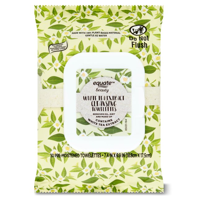 Equate White Tea Makeup Remover Cleansing Towelettes, 30 Count