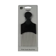 Equate Wide Tooth Pick to Limit Unnecessary Pulling, Black, 1 Count